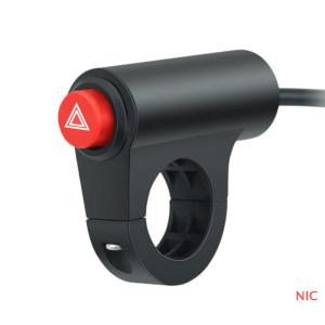 NIC Motorcycle Switch Hazard Light Switch Button Electric Vehicle Double Flash Warning Emergency Lamp Signal Flasher Motorcycle Part