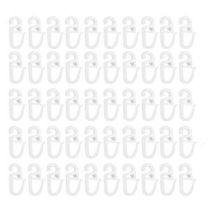 50pcs S hình dạng rèm ray tàu lượn móc sliders Clip Set cho dễ dàng lướt và ổn định trong phòng ngủ và phòng khách