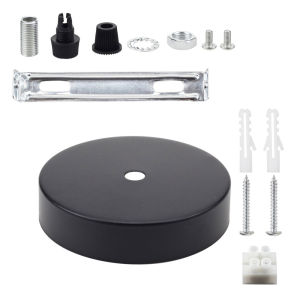 NCNC(okdeals01) Vintage Metal Home Round Lighting Fitting Decoration Lamp Base Holder Pendant Lamp Holder Ceiling Base Plate Pendant Light Accessories