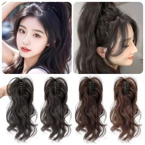 UUMIR ธรรมชาติตามธรรมชาติ คลิปกรงเล็บสังเคราะห์ สังเคราะห์สังเคราะห์สังเคราะห์ ผ้าไหมอุณหภูมิสูง ชิ้นส่วนผมปลอม แฟชั่นสำหรับผู้หญิง น้ำหนักเบามาก คลิปผมบัน สาวๆ