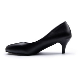 LADYSFSV 2 inches Black Shoes with Heels Pointed Toe Office School Shoes Fashion Comfortable Women High Heel