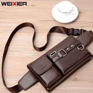 (COD) WEIXIER 8117 Tas Selempang Pria Kulit Anti Air