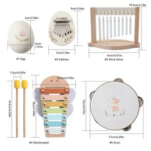 Montessori Kids Musical Toys Wooden Educational Instruments Baby Percussion Instruments Music Station Newborn Birthday Gift2026
