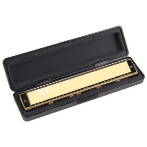 Guoguang Tremolo Harmonica 28 Hole C Octave Harmonica Mouth Organ Phosphor Bronze Blues Harp Kit with Case for Kids2026
