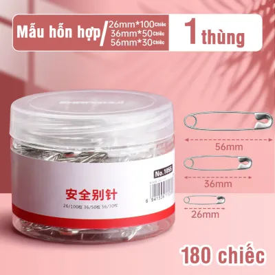 Kim băng mini cài áo - Set 120 chiếc đầy đủ kích cỡ lớn vừa nhỏ chất lượng cao tiện dụng cho mọi gia đình