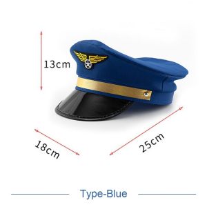 【Fast Shipping】 Aircraft Cap Hat Pilotcosplay Cap Captain Uniform Hats Navy Party Costume Kids Boat Aircraft Pilot Cap LZC-Pilot-Hat
