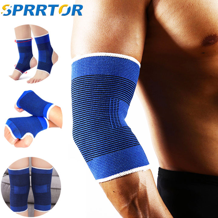 1PCS Sports Elbow Bandage Breathable Elbow Pads Basketball Volleyball Gym  Adjustable Sports Safety Arm Sleeve Pads 