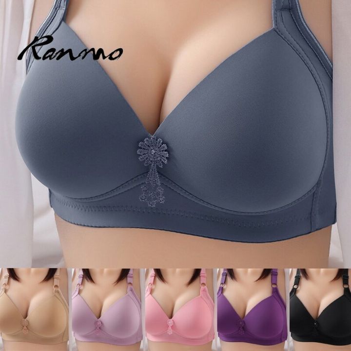 RANMO 36/80-44/100（BC）Local stock Push up Seamless Wireless Plus size Bra  underwear lingerie women Big size