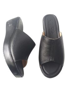 Dép đế bằng nữ da bò thật cao cấp VI VI đế cao 5 phân êm nhẹ. Phom nhỏ chị em tăng lên 1 size ạ