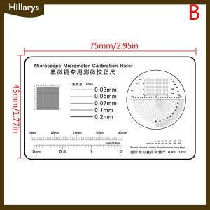 [Hillarys] ไม้บรรทัดกล้องจุลทรรศน์ไมโครมิเตอร์การสอบเทียบสไลด์บรรทัดความกว้างเส้นผ่าศูนย์กลางอนุภาค