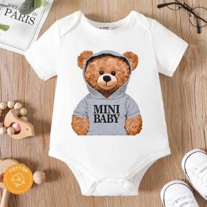 Jumper bayi MOTIF BEAR / Jumper pendek bayi fashion / BAJU BAYI MOTIF BEAR BERUANG Cotton Katun