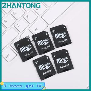 ZHANTONG 5Pcs Micro SD Trans Flash TF To SD SD HC Memory Card Adapter Converter Black