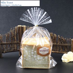 TÚI ĐỰNG BÁNH MÌ TRONG SUỐT (10 TÚI) + KÈM DÂY KẼM