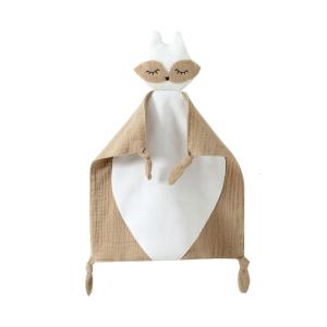 Làm dịu xoa dịu khăn Comforter bông khăn tay khăn tay trẻ sơ sinh bé salivatowel littlefox Comfort chăn