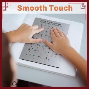 [The Cici Shop] Braille Alphabet And Numbers Learning Tool - Durable Metal Tactile Bump Reading Floor-Mounted Eco-Friendly Lightweight
