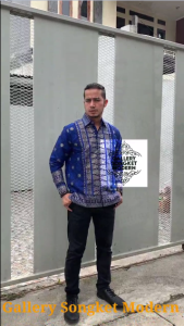 Kemeja Songket Modern Lengan Pendek & Panjang untuk ANNISA Motif Songket Palembang Printing