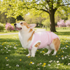 OUTOPEN Adjustable Dog Sterilization Suit Anti-Licking Sleeveless Dog Sanitary Pants Pet Spay Suit Breathable Postoperative Bodysuit Spay Neuter Recovery
