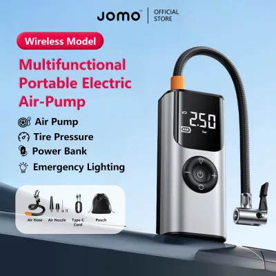 ✅SG Ready Stocks✅ JOMO Multifunctional Portable Electric Air-Pump Digital Display Rechargeable Battery Tire Pressure