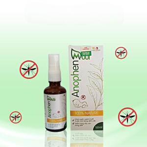 Xịt Chống Muỗi Anophen 50ml Cho Bé & Mẹ Bầu – Tinh Dầu Sả Chanh Thiên Nhiên Không DEET Dịu Nhẹ