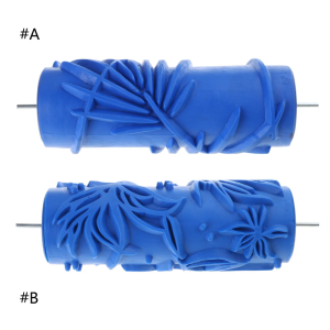 5Inch Rubber Roller with Embossed Flower Patterned Designs Suitable for Wall Texturing and DIYer Home Improvement