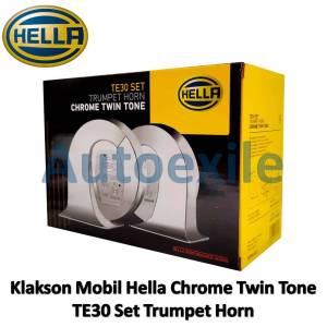 Hella Chrome Twin Tone TE30 Set Trumpet Horn Special Edition 12V Silver Klakson Motor Mobil