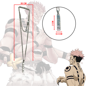 Kalung Sukuna Plat Anime Manga Jujutsu Kaisen Necklace JJK Aksesoris Leher