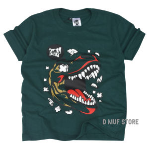 Kizzu Kaos Anak Premium Cotton 30s Usia 1-12 Tahun Dino Hijau