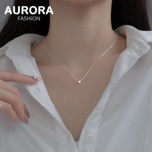 AURORA Real 925 Silver Simple Star Necklace Pendant Jewelry D4938