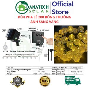 Đèn quả cầu pha lê bi bọt năng lượng mặt trời chống nước - Trang trí ban công nhà cửa quán cafe sân vườn ngoài trời