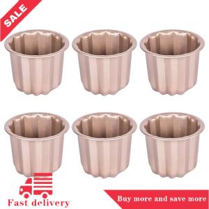 [COD] 6 cái Khuôn bánh canele khuôn bánh canele nhỏ không dính khuôn bánh muffin dụng cụ nướng bánh cupcake khuôn bánh ngọt bằng thép carbon giá đỡ bánh cupcake nhỏ