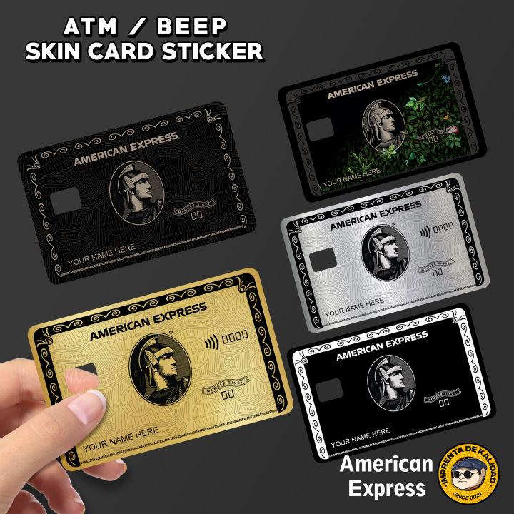 AE/AMEX AMERICAN EXPRESS Card Skin Card Sticker Vinyl Debit/ATM/beep ...