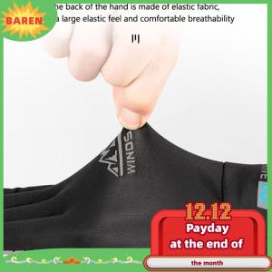 BAREN Mùa hè Kem chống nắng găng tay phụ nữ mỏng băng lụa chống tia cực tím sương ngón tay màn hình cảm ứng lái xe không trượt Găng tay thoáng khí