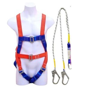 【Spot Market】Safety belt for high-altitude work to prevent falls - five-point safety belt. Full-body five-point safety belt for electricians with double back straps.