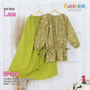 Setelan Rok Lana Anak Cutetrik GD 374 Setelan Rok Muslim Terbaru