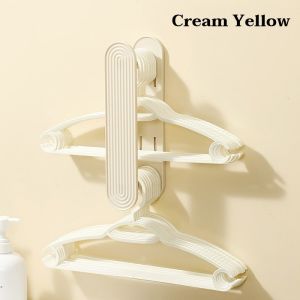 Keranixy Dopamine Foldable Hanger Holder  Retractable Wall Mounted Clothing Hanger Organizer Hanger Storage Rack伸缩衣架