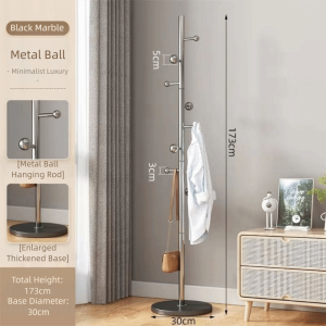 VALUEPULSE นержักรส ราวแขวนเสื้อหินอ่อน รับน้ำหนักได้ ประหยัดพื้นที่ ไม้แขวนเสื้อแนวตั้ง ความเรียบง่าย หลายฟังก์ชัน ราวแขวนเสื้อ บ้าน