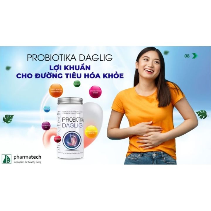 Viên Nang Vi Sinh Hỗ Trợ Tiêu Hóa Pharmatech Probiotika Daglig - Lọ 68 Viên  | Lazada.vn