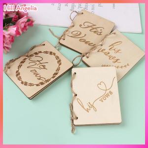 [Hill Angelia] 2PCS Wedding Vow Books Wedding Vow Notebook Creative Sturdy Kraft Paper Handbook