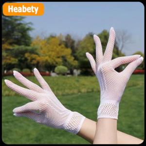 【2-3 days delivery】 1 Pair Hot Sale Fishnet Mesh Glove Fashion Women Lady Girl Glove Protection Lace Elegant Lady Style Gloves Black And White