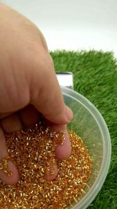 MOTE BAMBU PATAH MANIK MANIK MEREK MGB JEPANG ASLI WARNA GOLD EMAS PER 10 GRAM