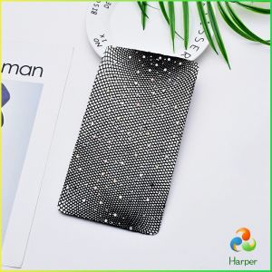 Harper  ถุงน่องตาข่าย เอวสูง ประดับพลอยเทียม แวววาว เซ็กซี่ สําหรับผู้หญิง งานปาร์ตี้ คลับ Rhinestone Mesh Stockings