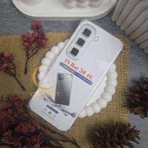 Soft Case Silikon Kompatibel Untuk Infinix Hot 50 4G Hot 50 5G Hot 50i Hot 50 Pro 4G Hot 50 Pro Plus 4G Smart 9 Bening Transparant Anti Crack Tebal