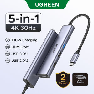 UGREEN Type C Hub USB C to 1xUSB3.0+2xUSB2.0+HDMI+PD 100W with 4K 30Hz HDMI Port for iPad Pro 2021 iPad Pro 2020/Samsung S22/Huawei P20 P30 P40 Pro/One Plus 7+