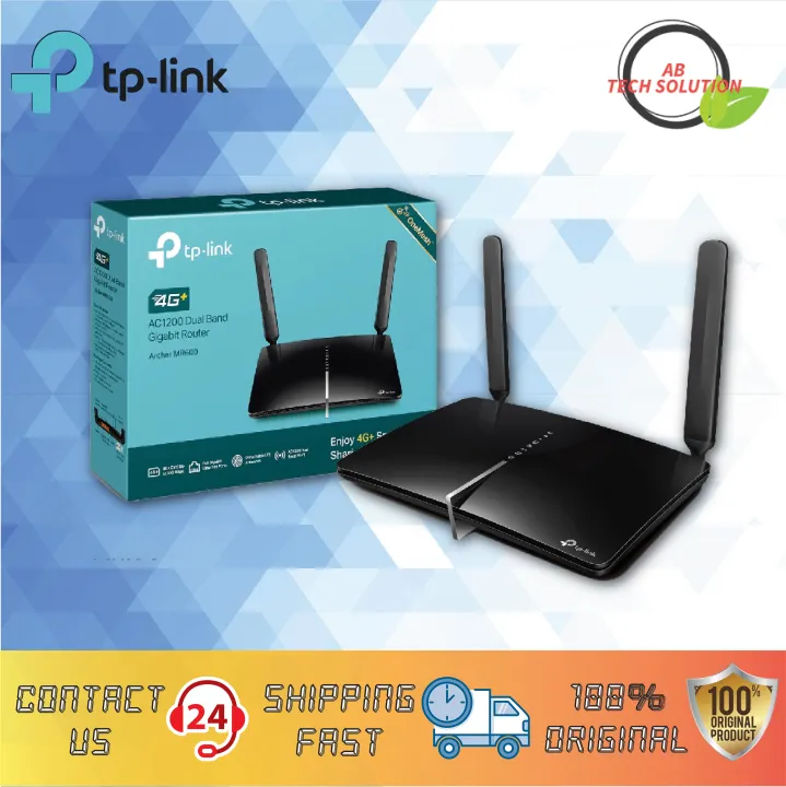 TP-Link MR600 4G+ CAT6 AC1200 Dual Band Gigabit SIM Modem Wireless Mesh WiFi Router 2.4GHz+5GHz Support OneMesh Mesh Wi-Fi