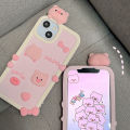 CrashStar 3D Cute Pink Pig Thick Silicone Soft Shockproof Case For iPhone 15 14 13 12 11 Pro Max XS XR X 8 7 Plus + SE 2020 Cartoon Anti-fall Phone Casing Cover Shell Hot Sale. 
