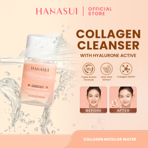 Hanasui Collagen Micellar Cleansing Water - Pembersih Wajah Make Up Remover Cleansing Water dan Melembapkan Wajah