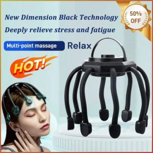Head Massager Multidimensionality Scalp Massage Claw Wireless Use Ergonomic Scientific Contacts