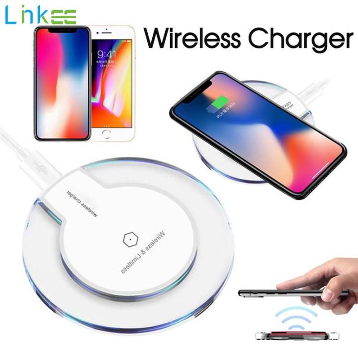 Wireless Charger Crystal Round Charging Pad for iPhone X Xs Max XR Plus  Samsung Galaxy Note S10 S9 S8 Plus S7 S6 Edge Qi-Enabled Device