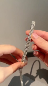 Luxurious Rhinestone Tassel New Year Headband Lovely Hair Hoop Xmas Performances Headpiece Festival Gift for Couple Teen