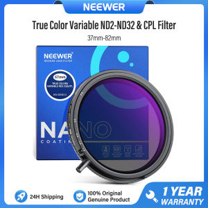 NEEWER 67mm 2 in 1 True Color Variable ND2-ND32 & CPL Filter HD Optical Glass VND Camera Lens Filter